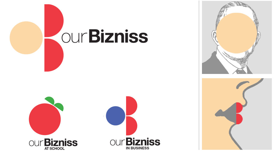 The OurBizniss logo, along with some of the origins for the logo.