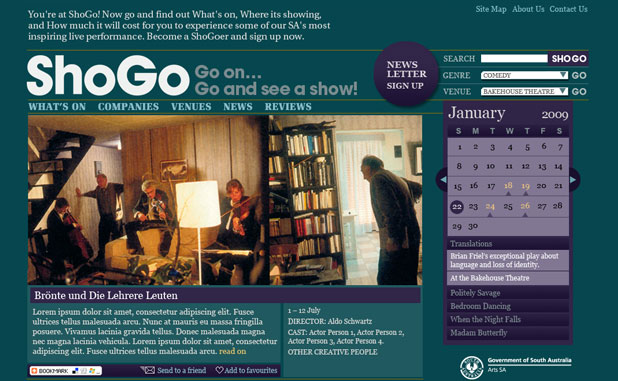 A screenshot of the ShoGo homepage.